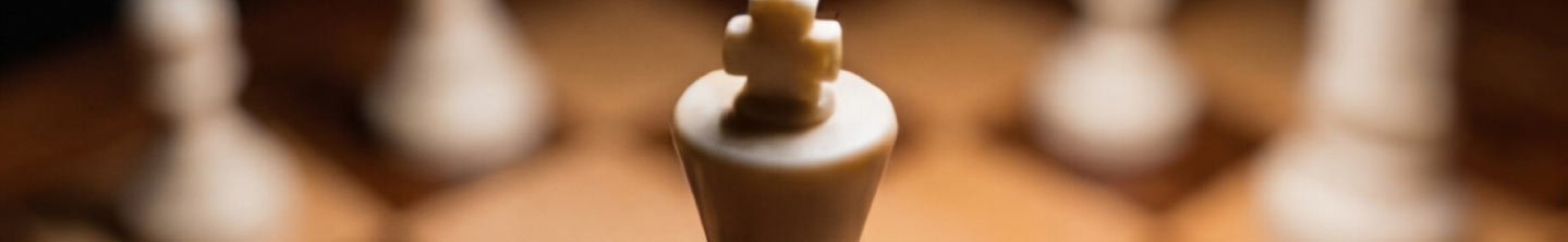 Chess pieces on a board